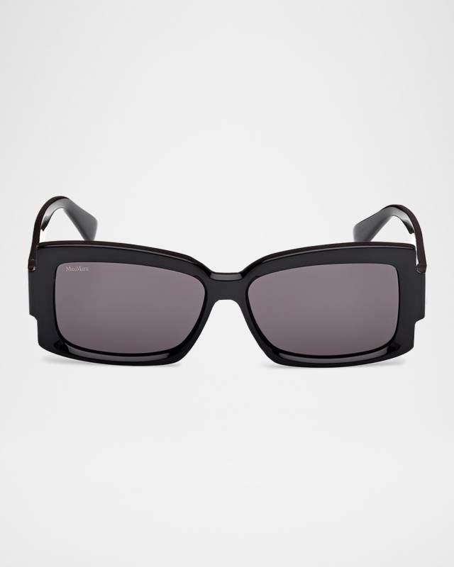 Lee-3 Acetate Rectangular Sunglasses